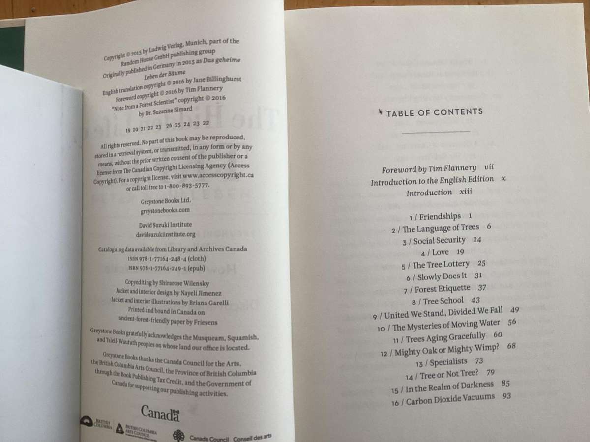 The Hidden Life Of TREES - Small format hardcover in excellent condition.