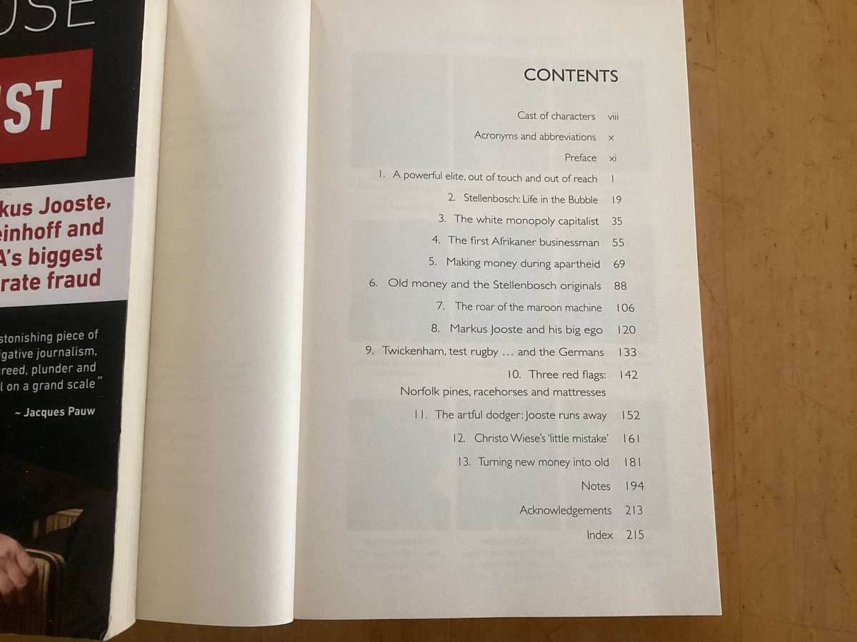 THE STELLENBOSCH MAFIA & STEINHEIST. (Two books for the price of one) VGood condition.