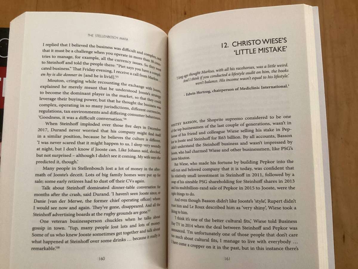 THE STELLENBOSCH MAFIA & STEINHEIST. (Two books for the price of one) VGood condition.