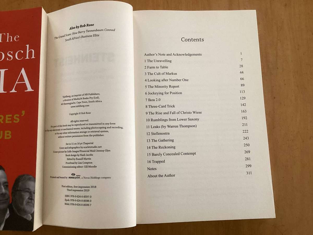 THE STELLENBOSCH MAFIA & STEINHEIST. (Two books for the price of one) VGood condition.