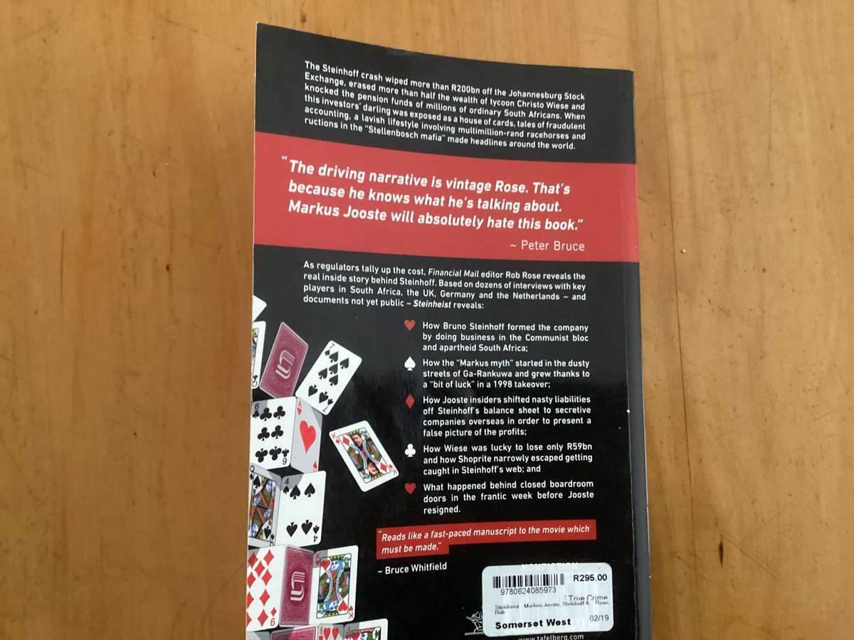 THE STELLENBOSCH MAFIA & STEINHEIST. (Two books for the price of one) VGood condition.