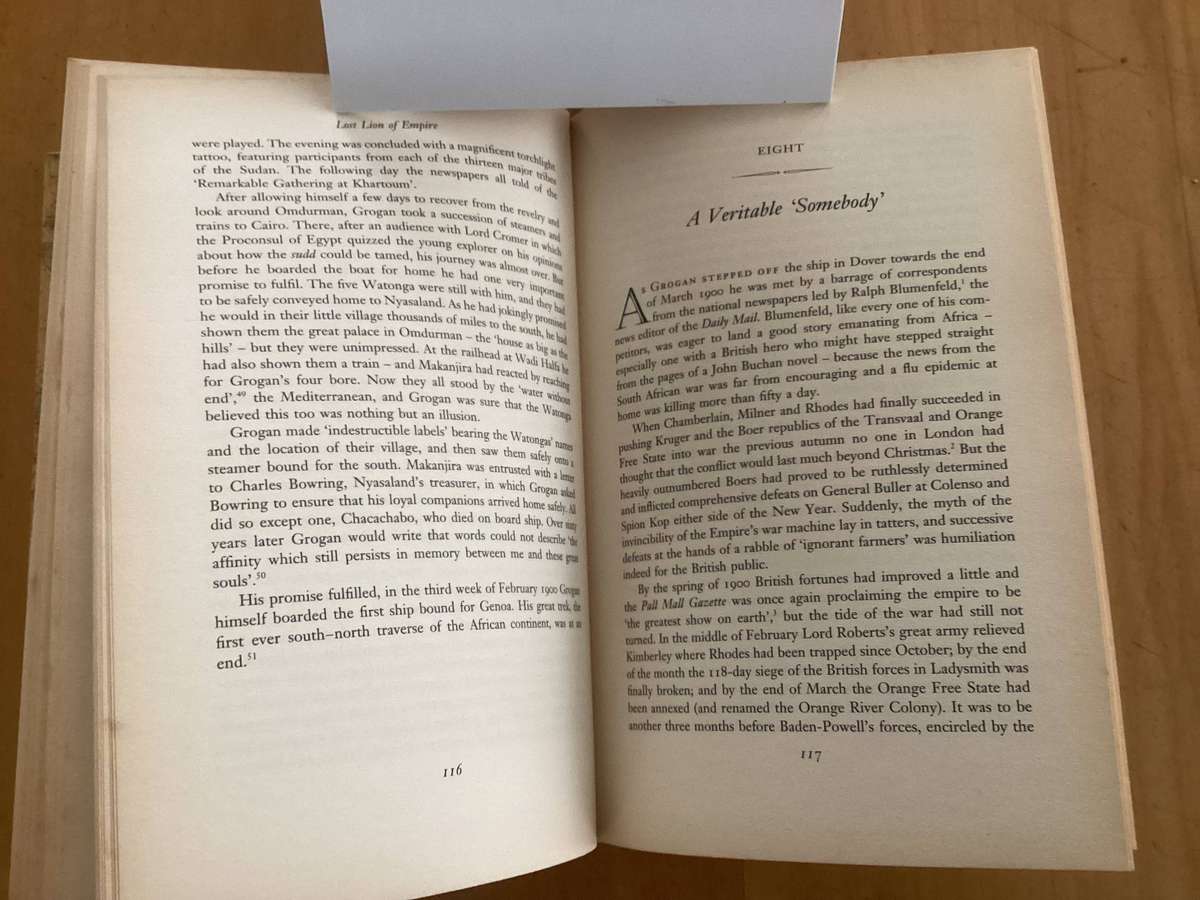 LOST LION of EMPIRE. The life of Cape-To-Cairo Grogan, hardcover by Edward Paice.