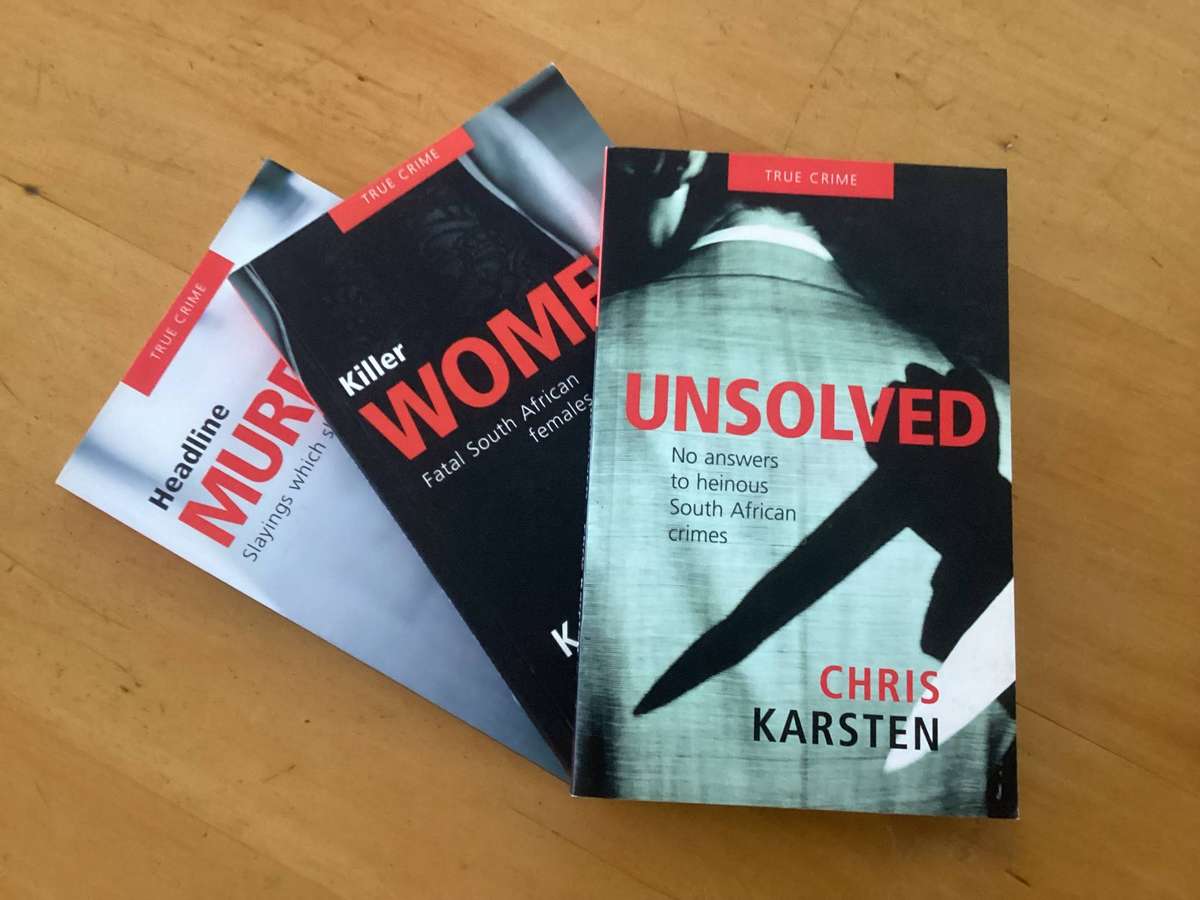South African Murders. Three Books by Chris Karsten. Paperbacks, Good + condition.