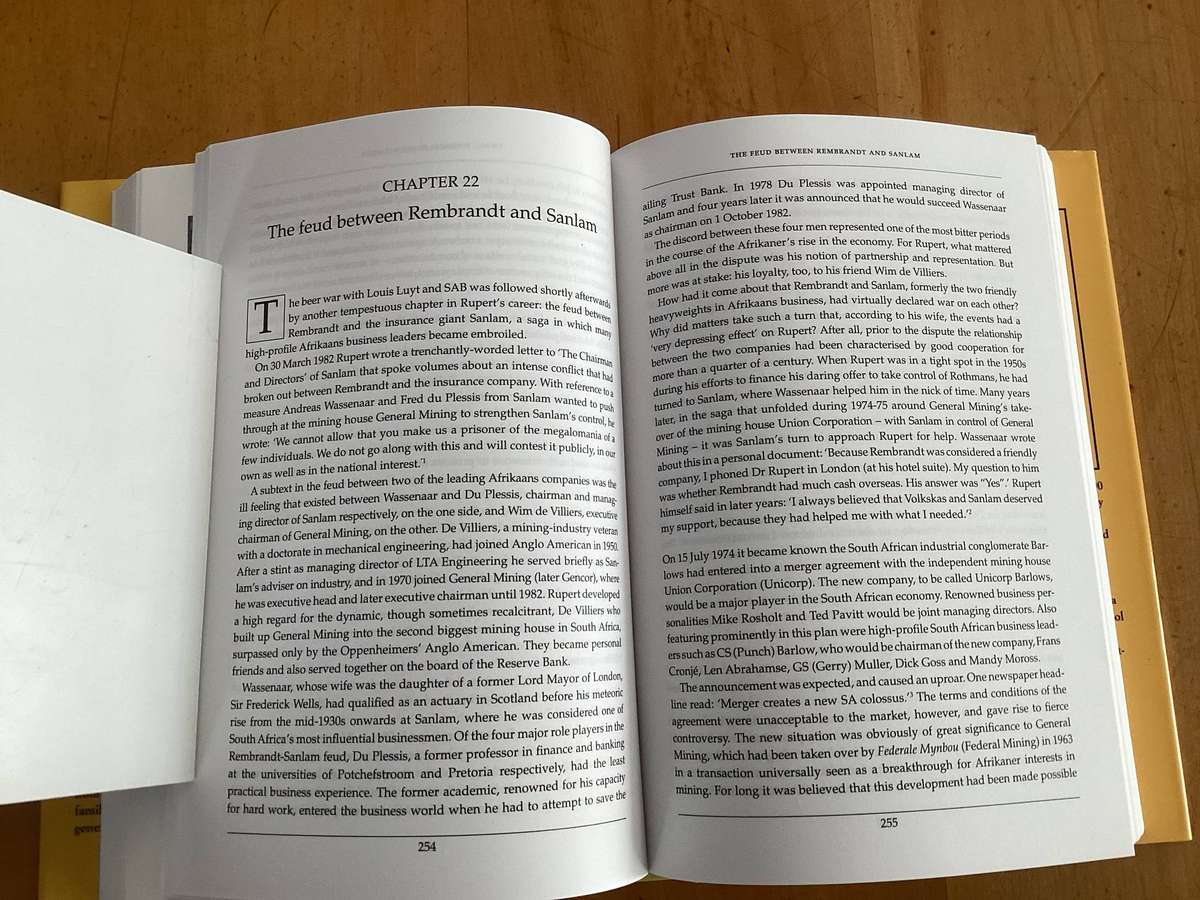 ANTON RUPERT A Biography, by Ebbe Dommisse & Willie Esterhuyse. Hardcover. Fine Condition. Signed.