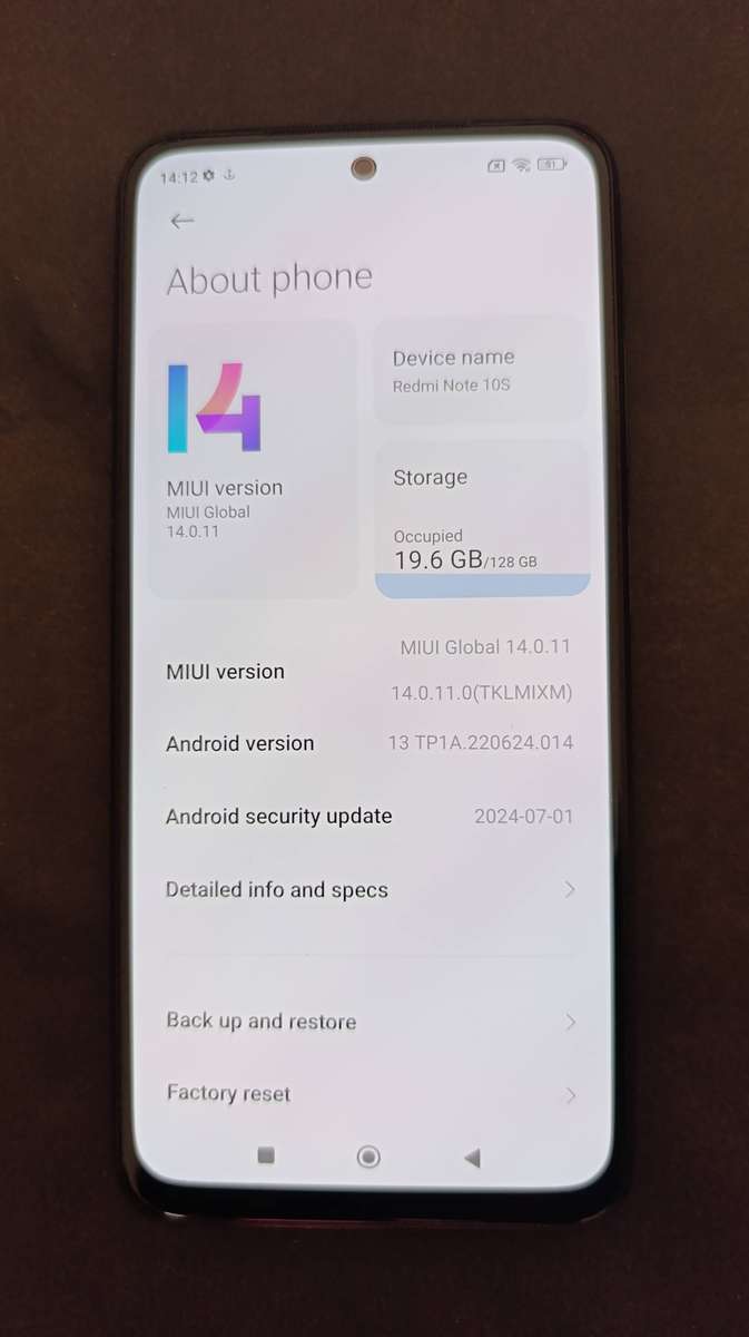 Xiaomi Redmi Note 10s used/ secondhand