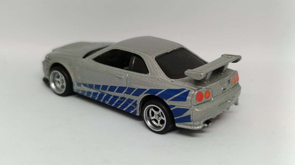 1/64 scale Hotwheels Nissan R34 GTR Fast and Furious custom