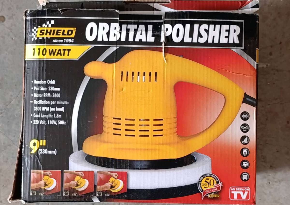 Shield 230mm orbital polisher machine with pads