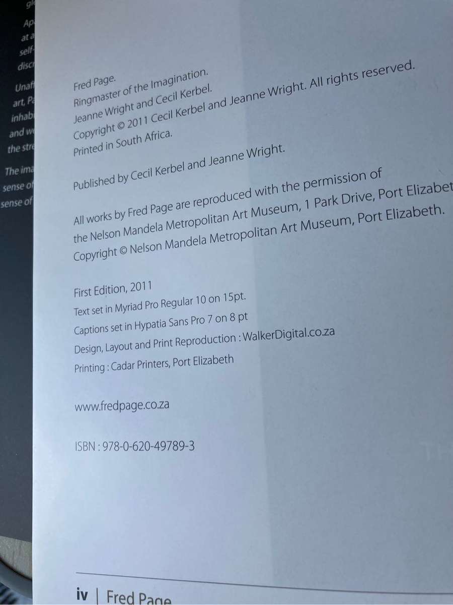 Fred Page; ringmaster of the imagination. (South African art)