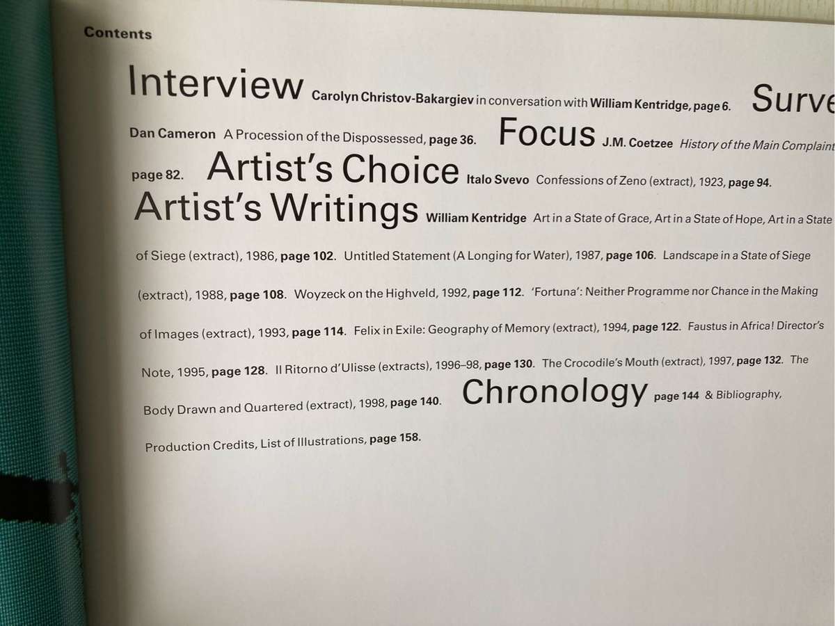 William Kentridge. (South African art book).