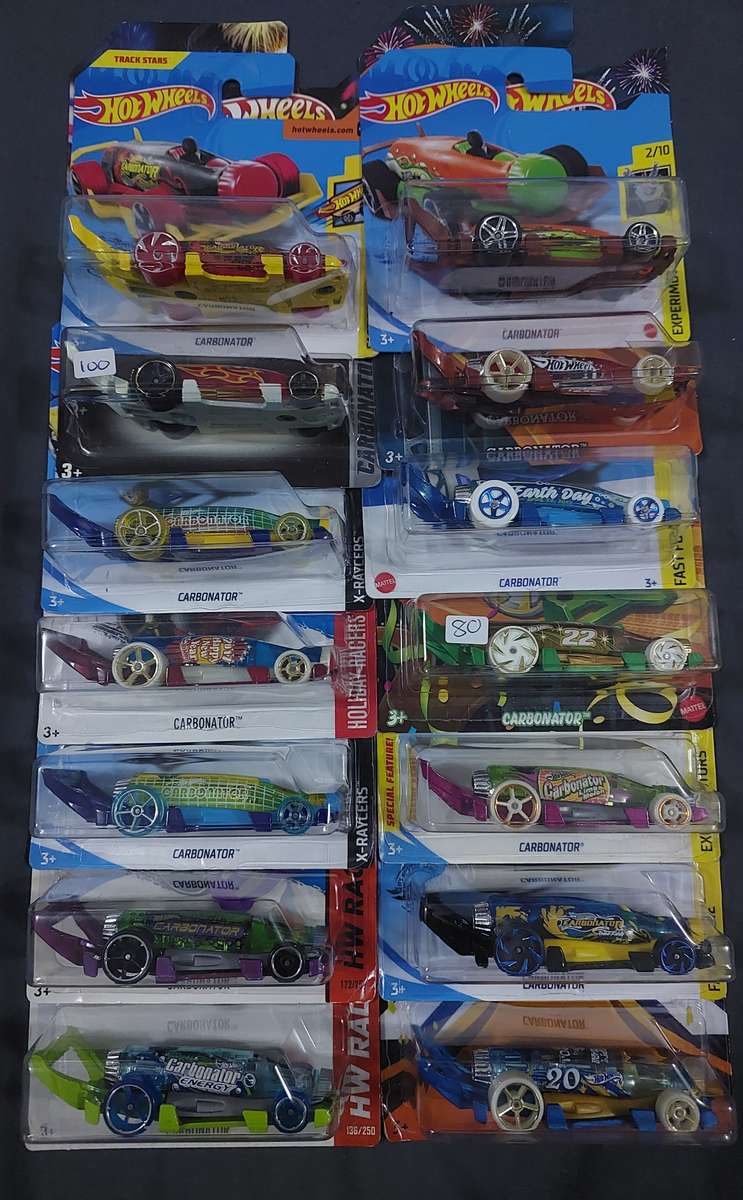 Hot Wheels Carbonator SET OF 12 (bottle opener) - incl treasure hunt