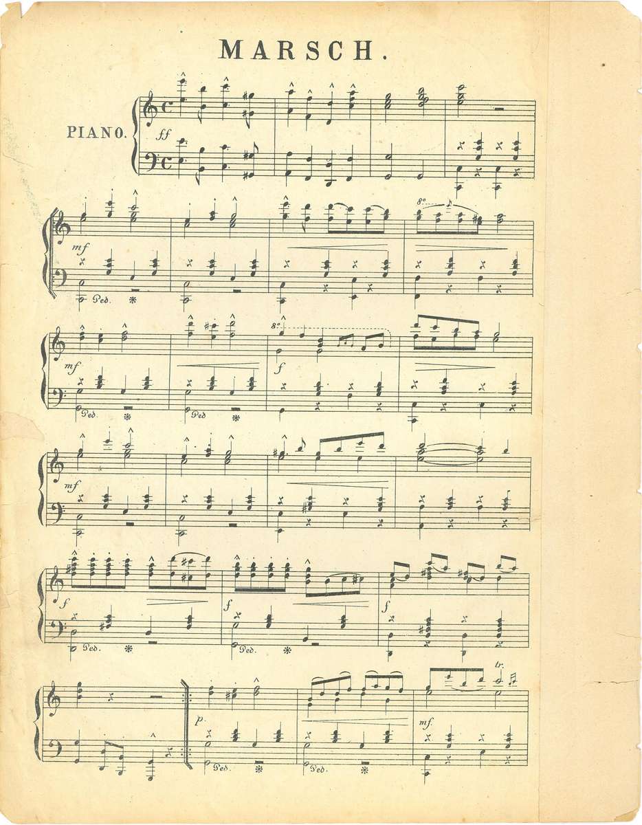 RARE 1875 Militaire Marsch voor het Artillerie Corps der Zuid Afrikaansche Republiek