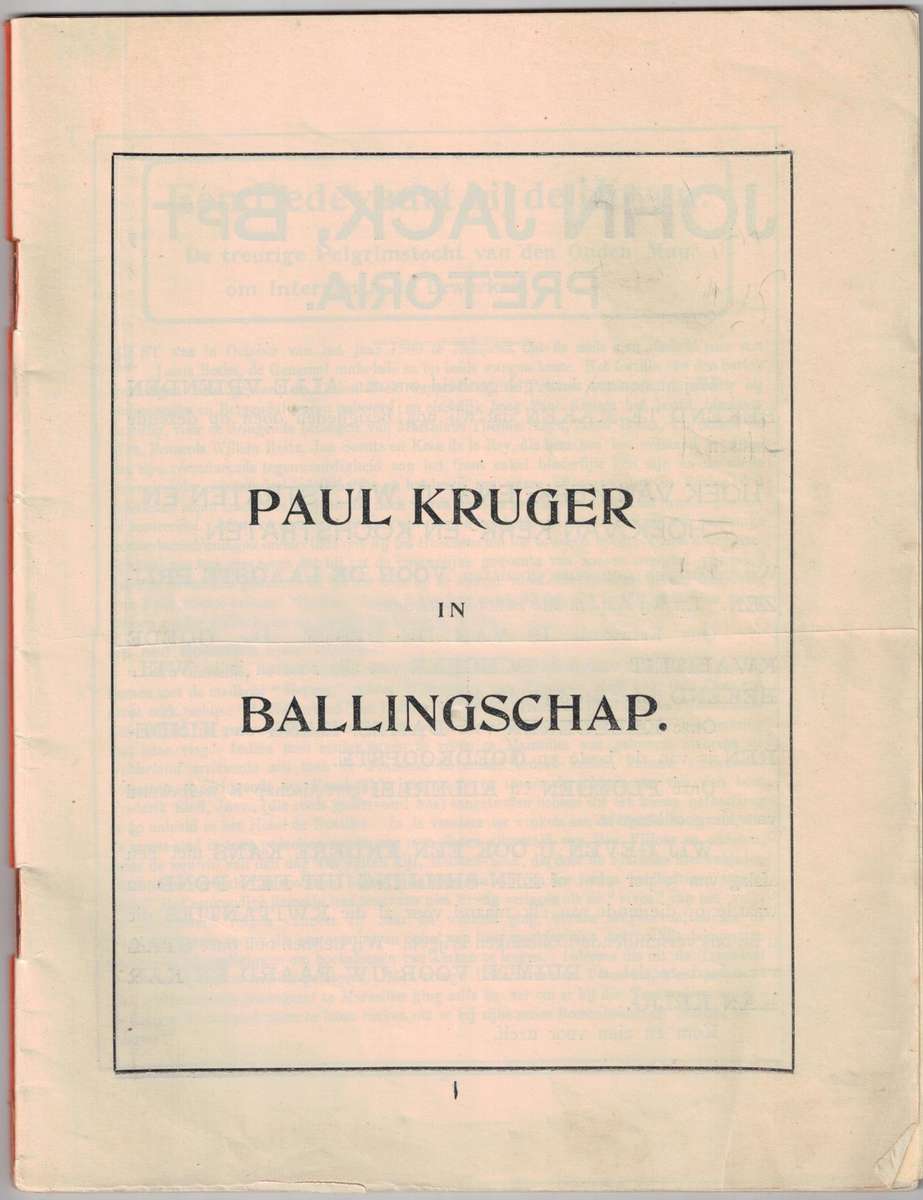 Met Paul Kruger in Europa