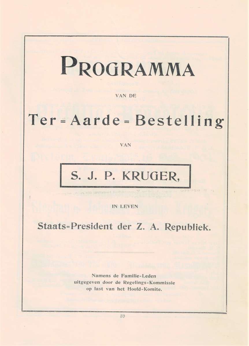 Met Paul Kruger in Europa