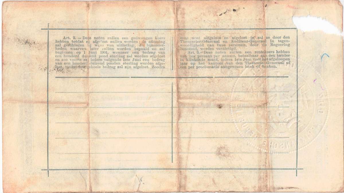 1900 ZAR Een Pond Gouvernements Nooten