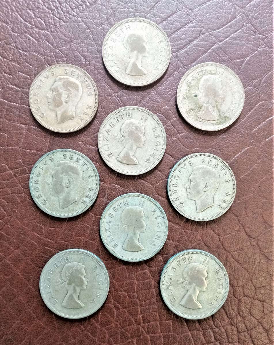 Collection of Union 2 ½ Shillings Silver Coins