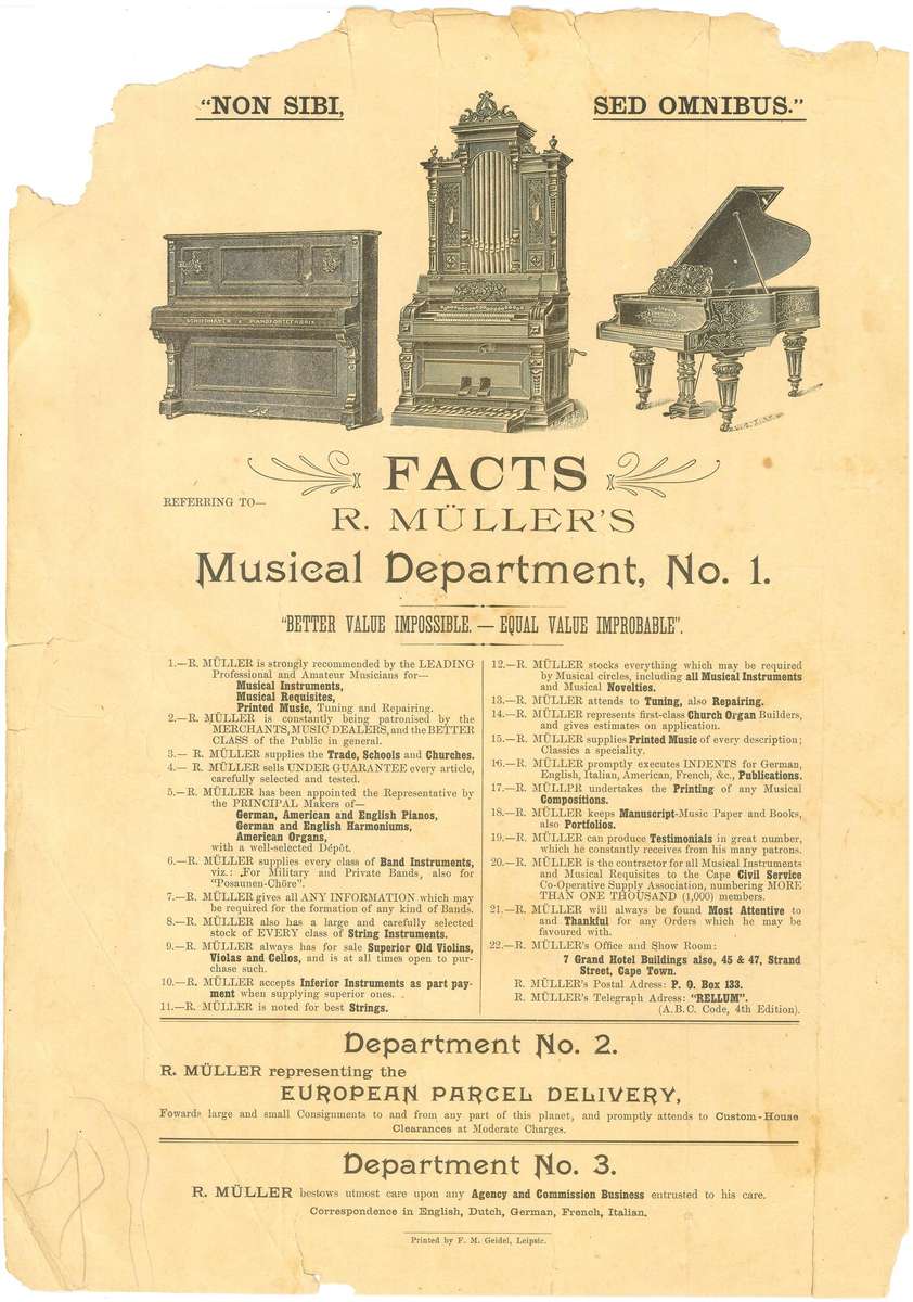 1897 Transvaal Volkslied - National Hymn of the South African Republic