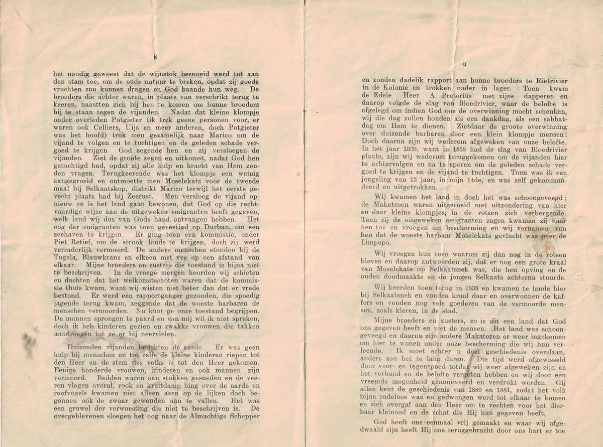 AANSPRAAK VAN ZHEd. S. J. P. KRUGER, Staatspresident op Dingaansdag, 16 December 1896