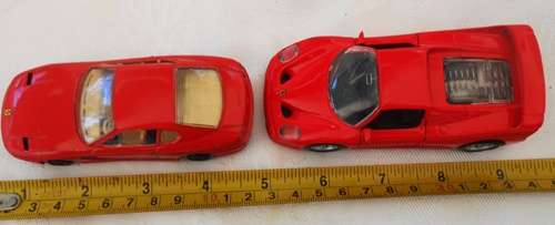Burago red Ferrari456 GT 1:43 scale and Maisto Red Ferrari F50 1:39 two die-cast models