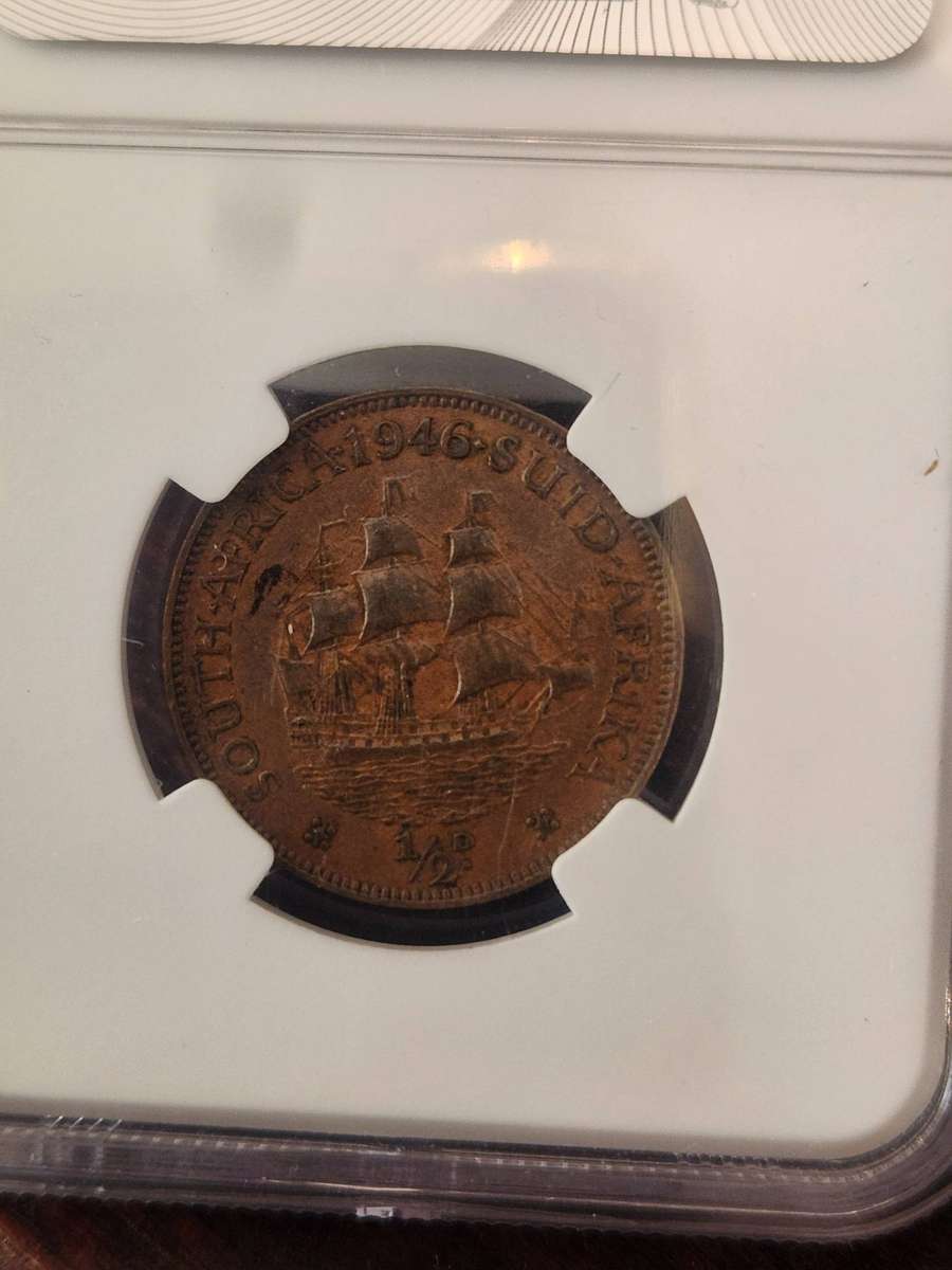 1946 UNION HALF PENNY AU 53