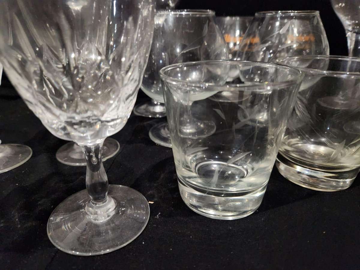 Glass lot 16 ( 8 x doubles ) CRYSTAL /CUTGLASS