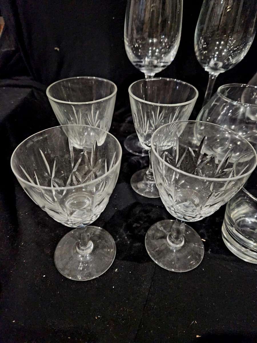 Glass lot 16 ( 8 x doubles ) CRYSTAL /CUTGLASS