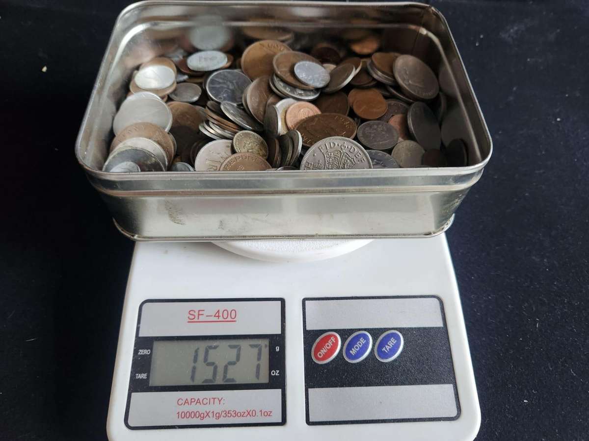 MIX LOT OF COINS ( SA + INTERNATIONAL ) 1, 5 KG