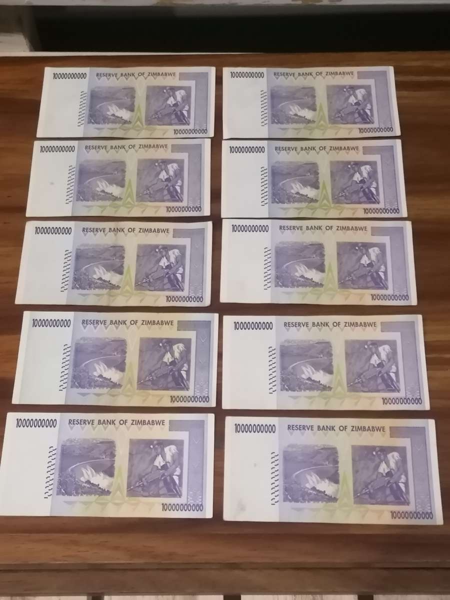 10 x 10 BILLION ZIMBABWE dollars