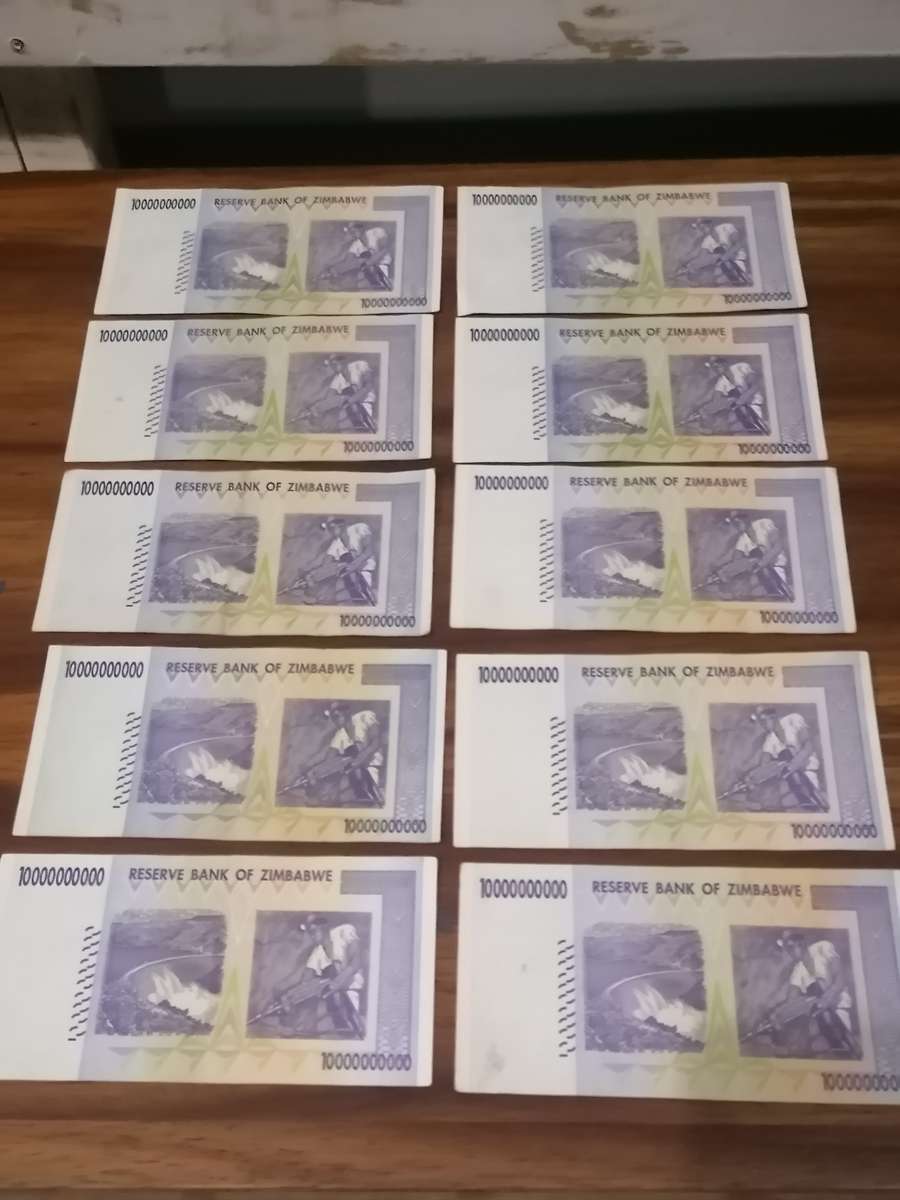 10 x 10 BILLION ZIMBABWE dollars