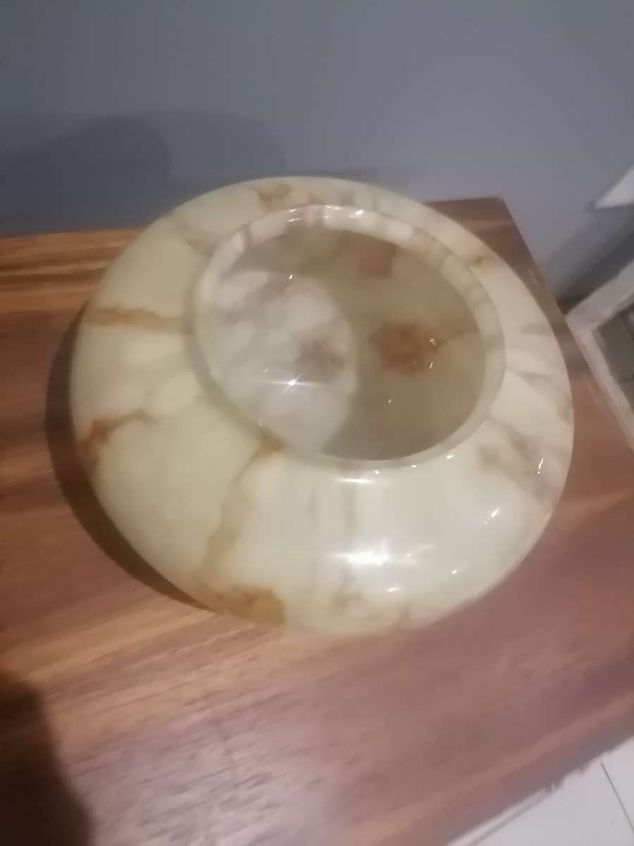 VINTAGE ART DECO MARBLE GLASS LAMP LIGHT SHADE