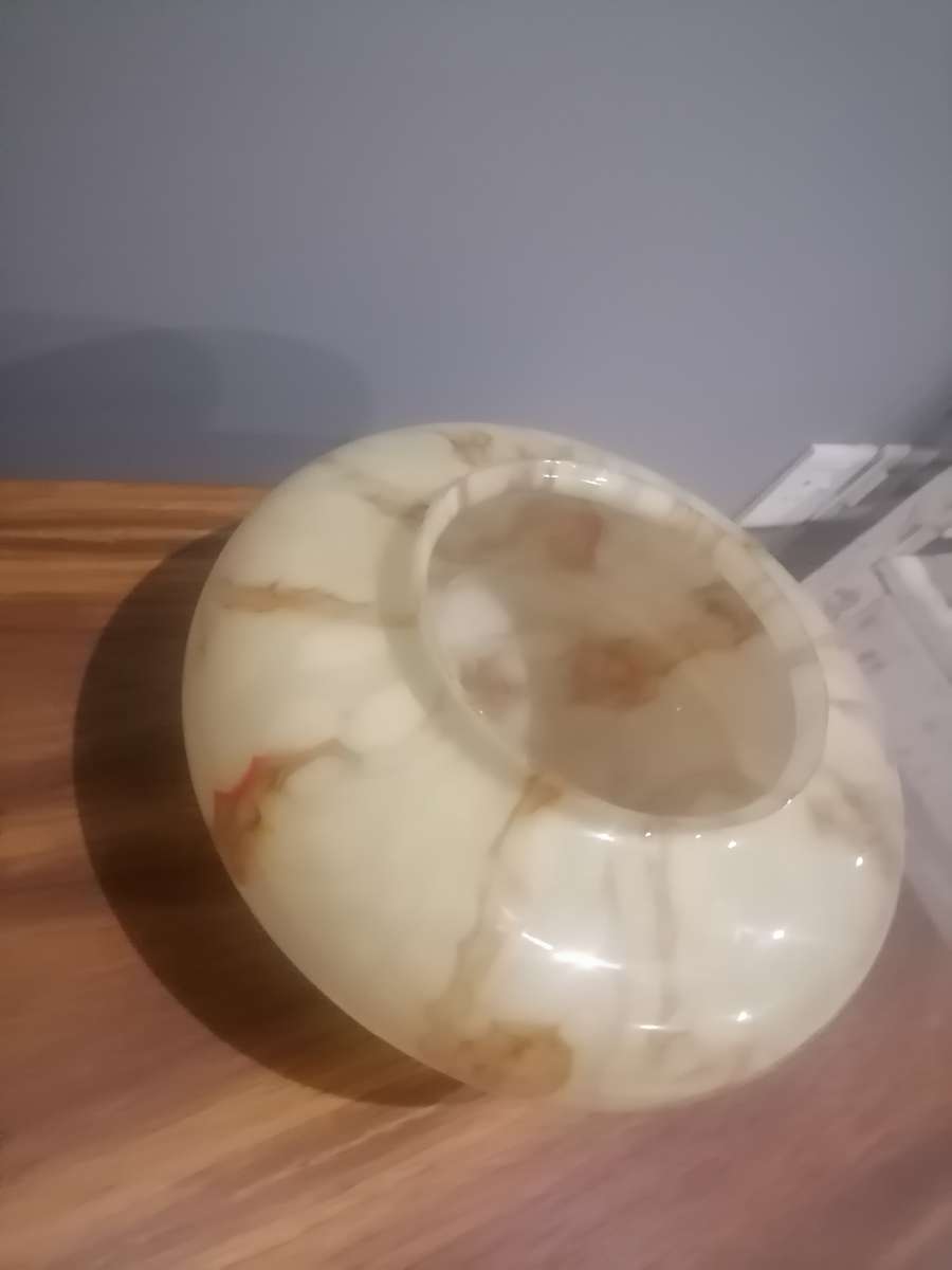 VINTAGE ART DECO MARBLE GLASS LAMP LIGHT SHADE