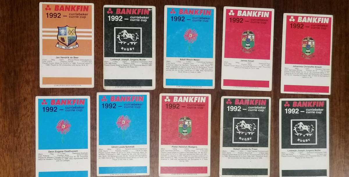 14 x Collectable Rugby cards