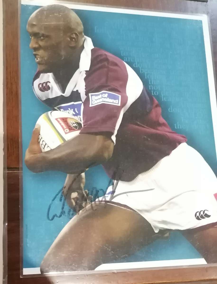 5 X ORIGINAL HAND SIGHNED RUGBY PLAYER PICS