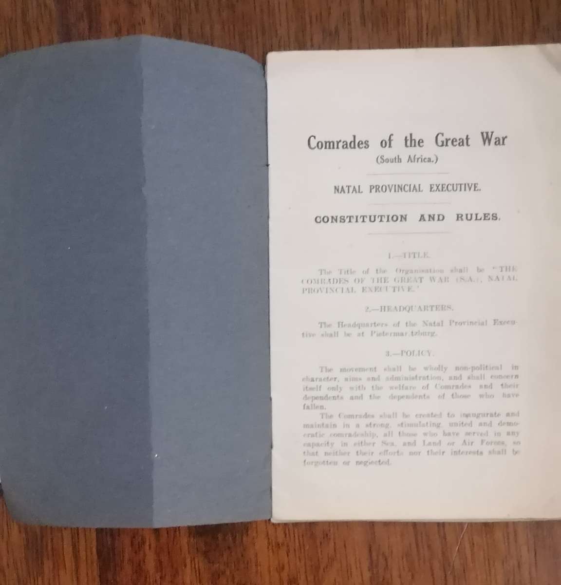 3 x WAR CONSTUTION AND RULE BOOKLETS