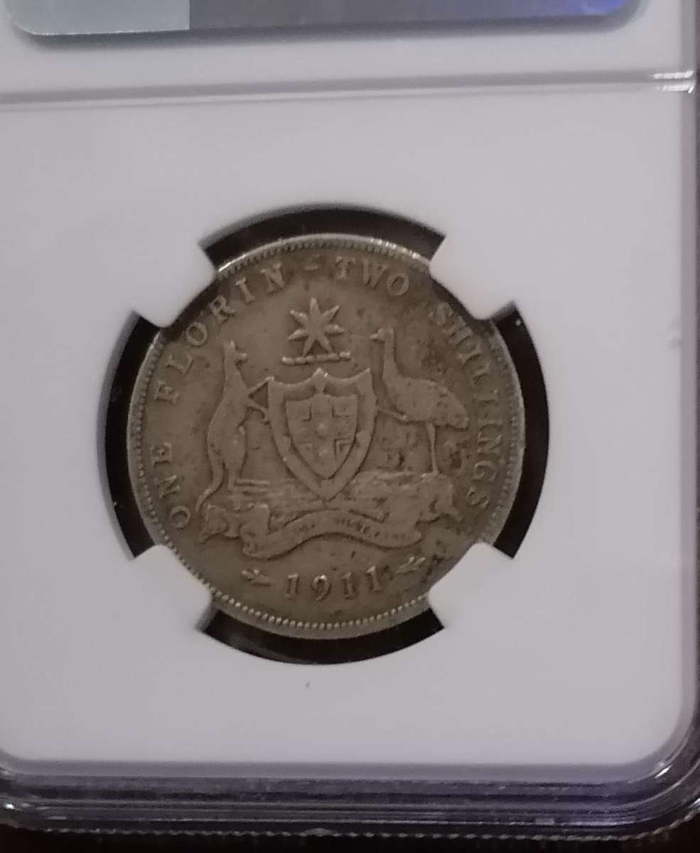 1911 AUSTRALIAN SILVER FLORIN