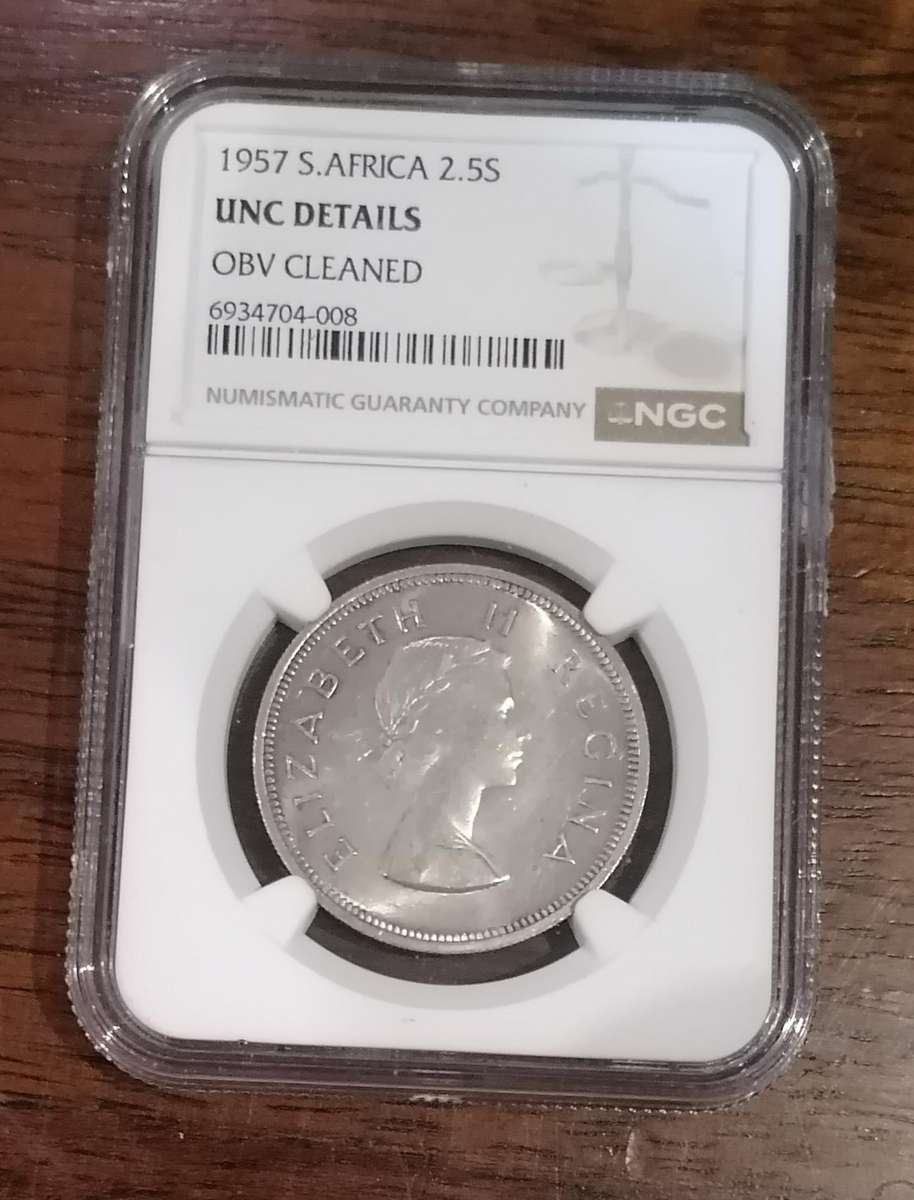 1957 UNION HALFCROWN UNC details