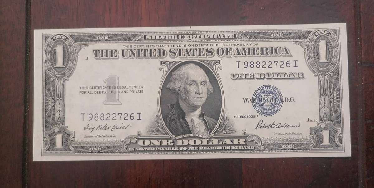 1935 USA BLUE DOLLAR NOTE