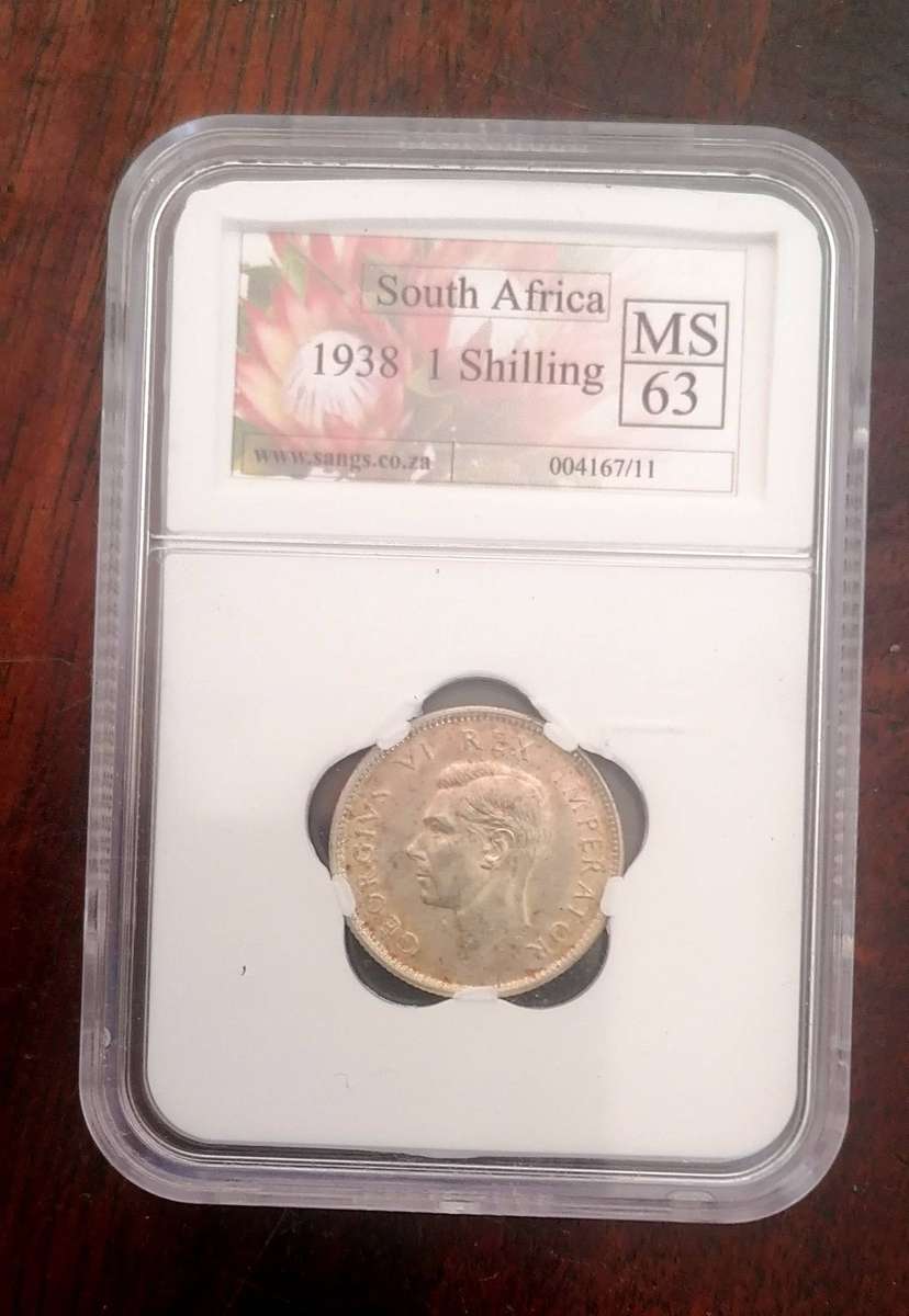 1938 UNION 1 SHILLING MS 63