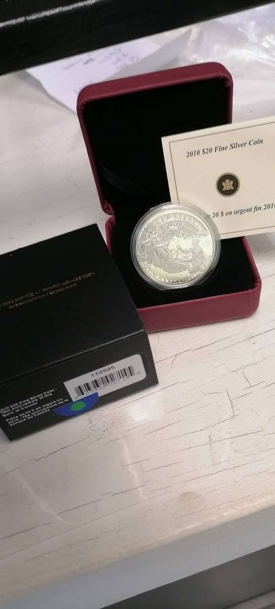 2010 CANADIAN  20 $ PROOF SILVER DOLLAR