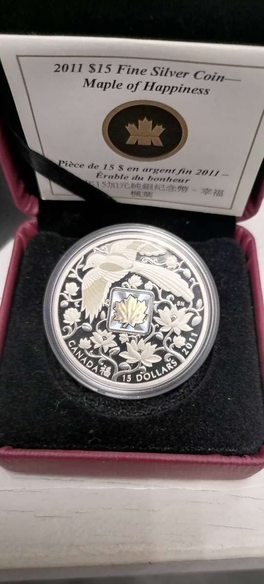 2011 CANADIAN PROOF SILVER 15$ MAPLE