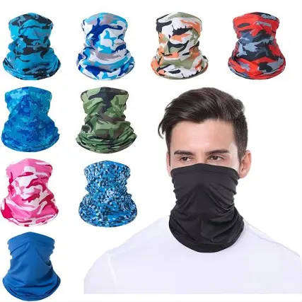 12 PIECE IN A PACK MULTICOLORED EASY BREATHABLE NECK GAITER/BANDANA