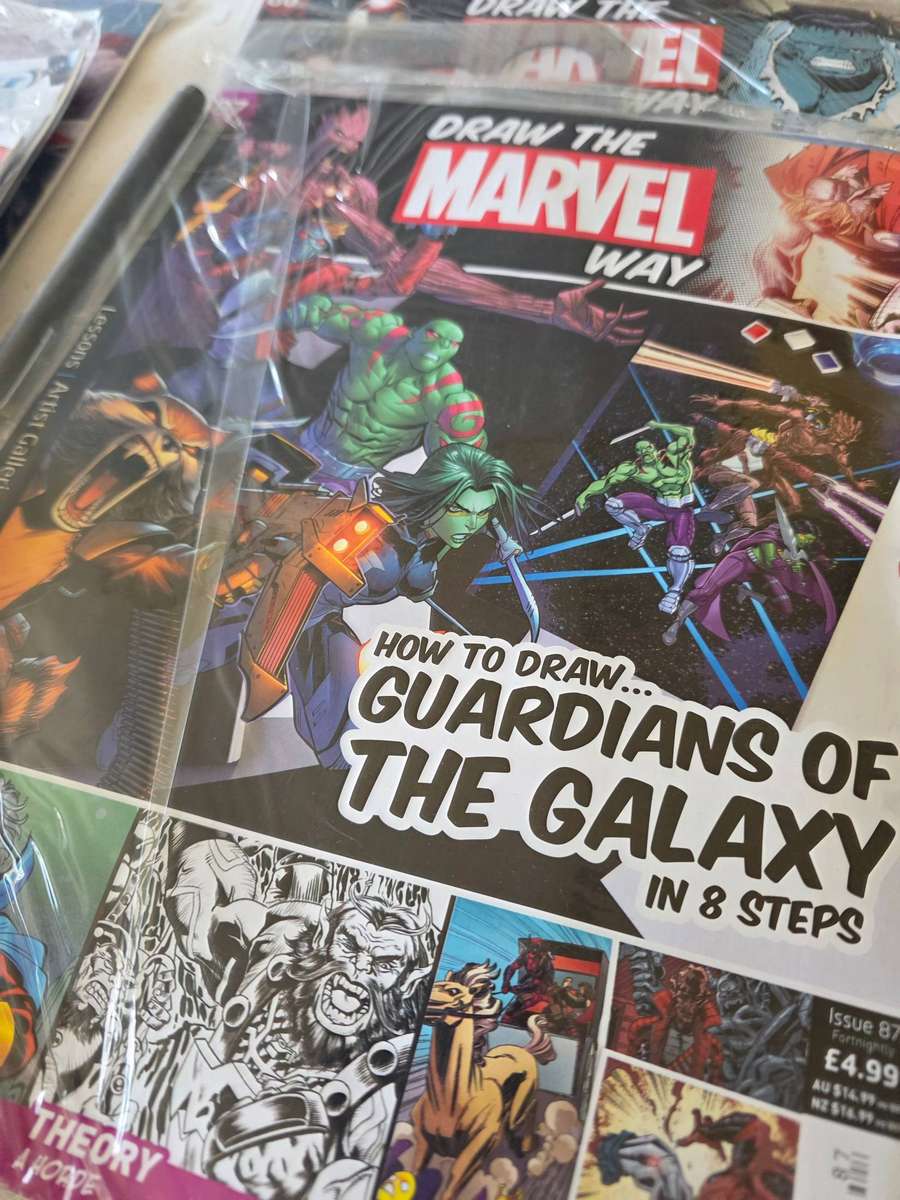 10 ISSUES STEP BY STEP GUIDE(DRAW THE MARVEL WAY) 35 PIECES_ISSUES 78 TO 90 (MISSING 79,82,,AND84 )P