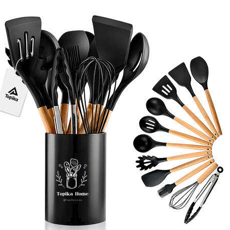 SILICONE KITCHEN UTENSIL SET(*33 PIECE PLUS FREE HOOKS)