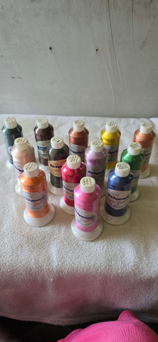 12 SHADES 100 PERCENT VISCOSE RAYON EMBROODERY THREAD
