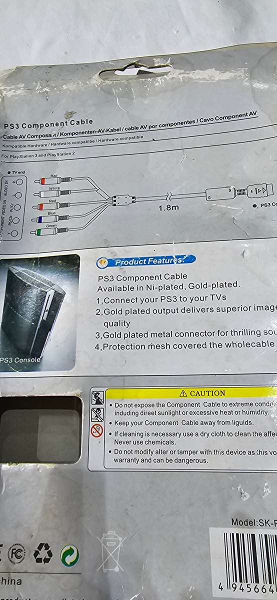 PS 3 COMPONENT CABLE