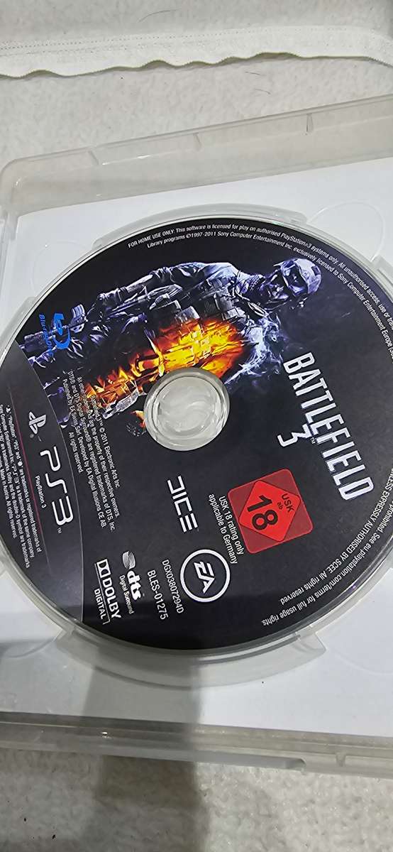 PS3 GAME DISC BATTLEFIELD 3