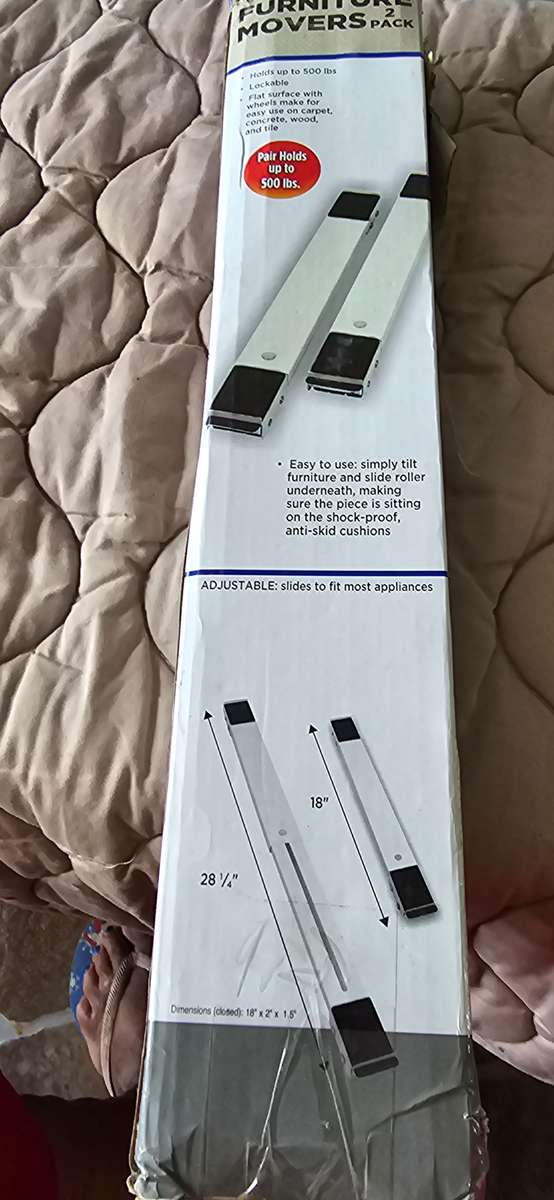 2 PACKS FURNITURE MOVERS(HOLDS UP TO 500LBS(-SEE DESCRIPTION)