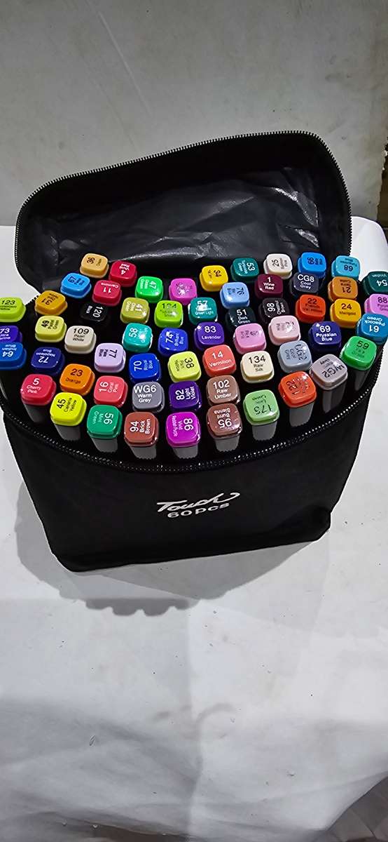 60 PIECE TWIN MARKER PENS (WSIDED,THICK AND THIN)