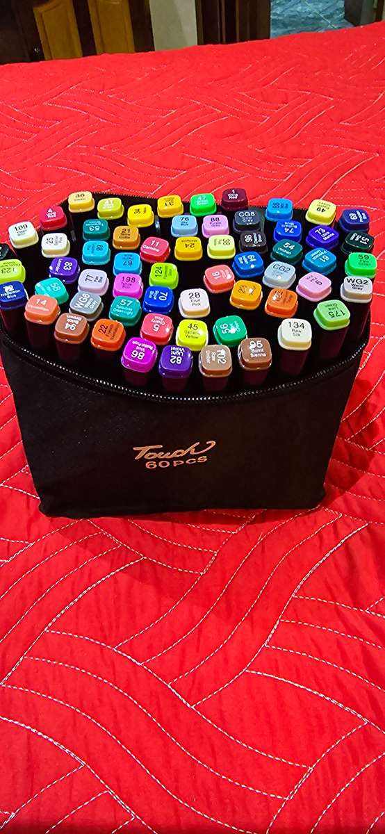 60 PIECE 2 SIDED TWIN MARKER PENS(THICK AND THIN)