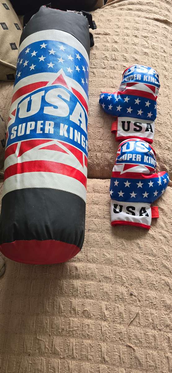 KIDS PUNCHING BAG WITH GLOVES