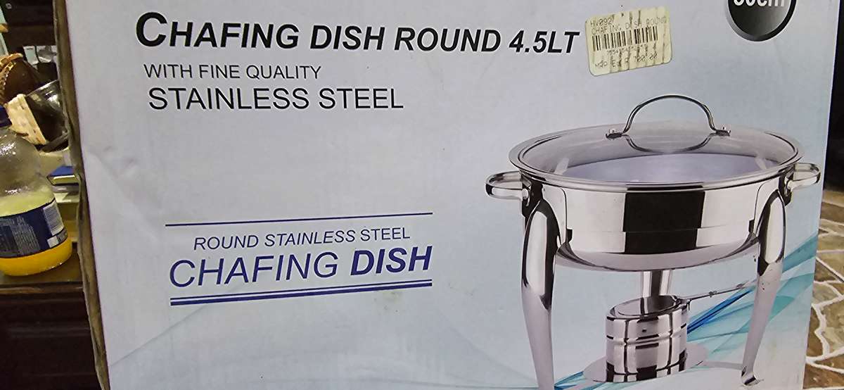 STAINLESS STEEL ROUND CHAFING DISH